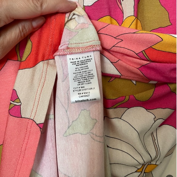Trina Turk ALLISA Boca Chica Floral Boatneck Top - XL - Picture 6 of 9